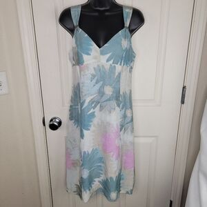 Sigrid Olsen silk floral empire dress size 2